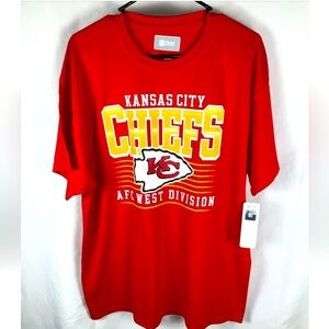 Kanas City Chiefs Mens Red Xl NFL Licensed Short Sleeve T Shirt New With Tags